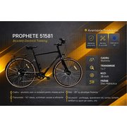 Bicicleta electrica Trekking Prophete 51581 - 28 inch, XL, Negru