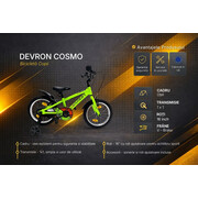Bicicleta Copii Devron Cosmo - 16 Inch, Verde