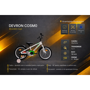 Bicicleta Copii Devron Cosmo - 18 Inch, Argintiu