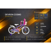 Bicicleta Copii Devron Cosmo - 18 Inch, Mov