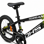 Bicicleta Copii Dhs Terrana 2023B, model 2026 - 20 Inch, Negru-Verde