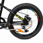 Bicicleta Copii Dhs Terrana 2023B, model 2026 - 20 Inch, Negru-Verde