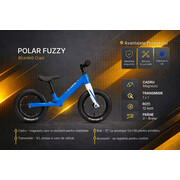 Bicicleta Copii Polar FUZZY- 12 Inch, Albastru