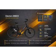 Bicicleta electrica Oras Devron 28803 - 28 inch. XL. Negru
