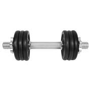 Gantera - 8 Kg, Set 6 Discuri, Negru-Argintiu