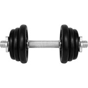 Gantera - 12 Kg, Set 6 Discuri, Negru-Argintiu