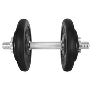 Gantera - 15 Kg, Set 4 Discuri, Negru-Argintiu