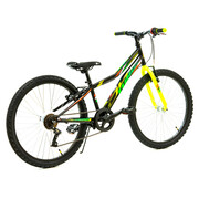 Bicicleta Copii DHS Turbo - 24 Inch, Negru-Verde