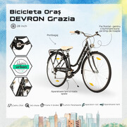 Bicicleta Oras Devron Grazia 6s Retro - 28 Inch, L, Negru