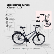 Bicicleta Oras Kieler LD - 28 Inch, M, Gri