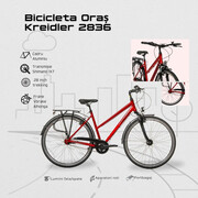 Bicicleta Oras Kreidler 2836 - 28 inch, S, Rosu