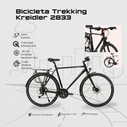 Bicicleta Trekking Kreidler 2833 - 28 inch, XL, Negru