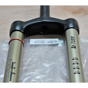 Csu U-Turn Al Steerer - 1-1/8 Inch, Black Crown, Gold