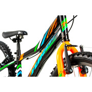 Bicicleta Copii DHS Turbo - 24 Inch, Negru-Portocaliu