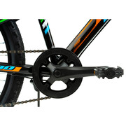 Bicicleta Copii DHS Turbo - 24 Inch, Negru-Portocaliu