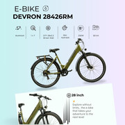 Bicicleta Electrica Devron 28426RM - 28 Inch, M, Verde
