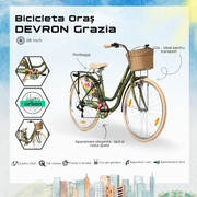Bicicleta Oras Devron Grazia 6S - 28 Inch, L, Verde