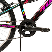 Bicicleta Copii DHS Turbo - 24 Inch, Negru-Roz