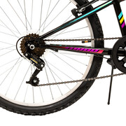Bicicleta Copii DHS Turbo - 24 Inch, Negru-Roz
