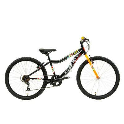 Bicicleta Copii DHS Plasma - 24 Inch, Negru-Roz