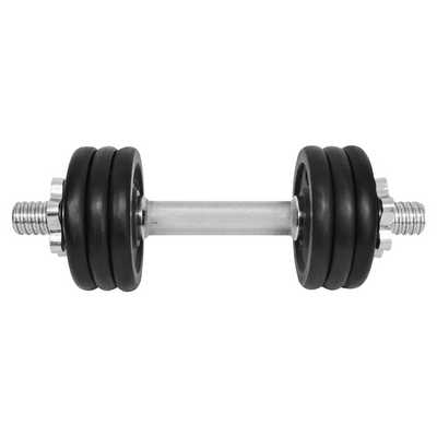 Gantera - 8 Kg, Set 6 Discuri, Negru-Argintiu
