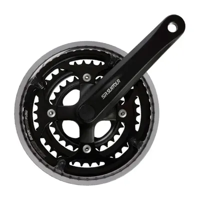 Angrenaj Suntour CW16-XCT-T418PBSG, 48/36/26T, brate 175 mm, cu aparatoare lant, negru