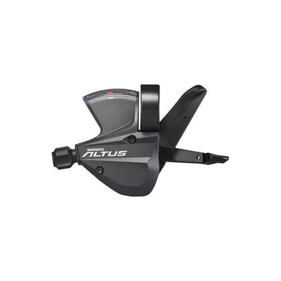 Maneta schimbator stanga Shimano Altus SL M370, 3 viteze, cablu 2050 mm, cu indicator optic, negru