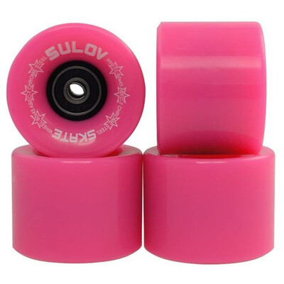 Roti Penny Board - 60 x 45 mm, Set 4 buc, Roz