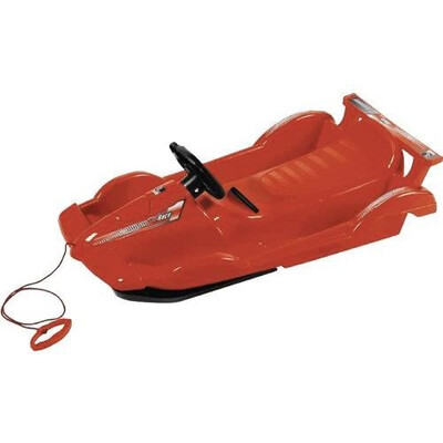 Sanie Plastic Cu Ghidon Otel Alpen Race - Rosu