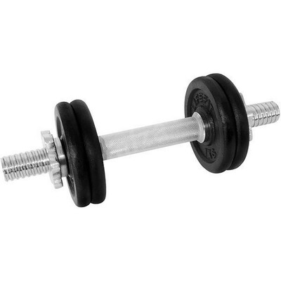 Gantera - 6 Kg, Set 4 Discuri, Negru-Argintiu