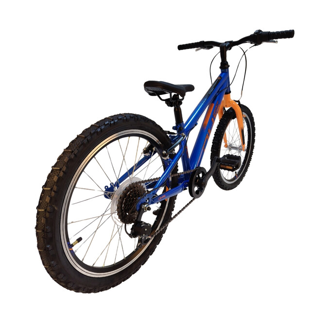 Bicicleta Copii DHS Sonic - 20 Inch, Albastru-Portocaliu