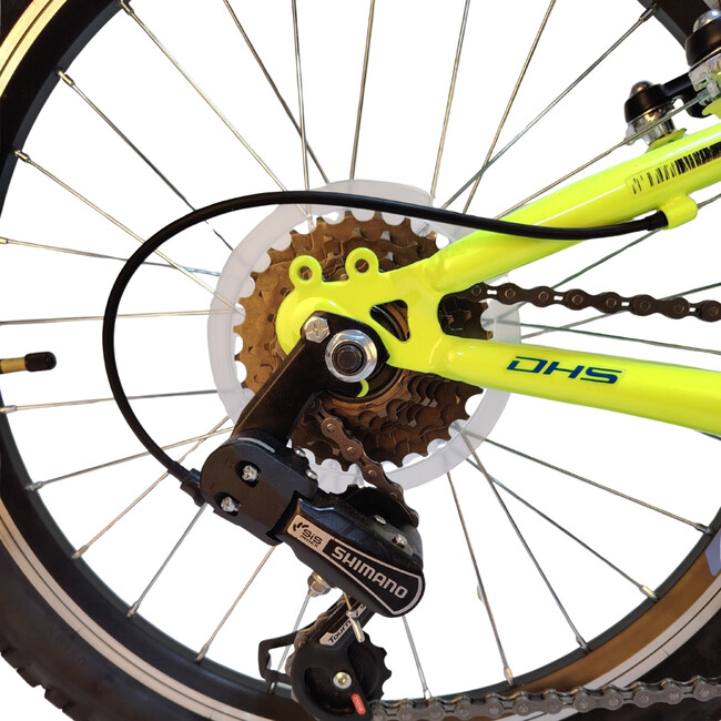 Bicicleta Copii DHS Sonic - 20 inch, Galben-Albastru