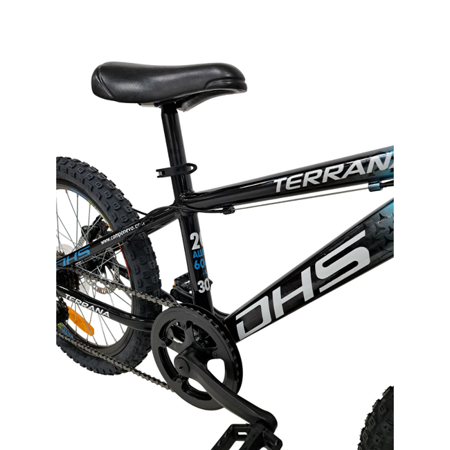 Bicicleta Copii Dhs Terrana 2023, model 2026 - 20 Inch, Negru-Albastru