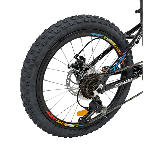 Bicicleta Copii Dhs Terrana 2023, model 2026 - 20 Inch, Negru-Albastru