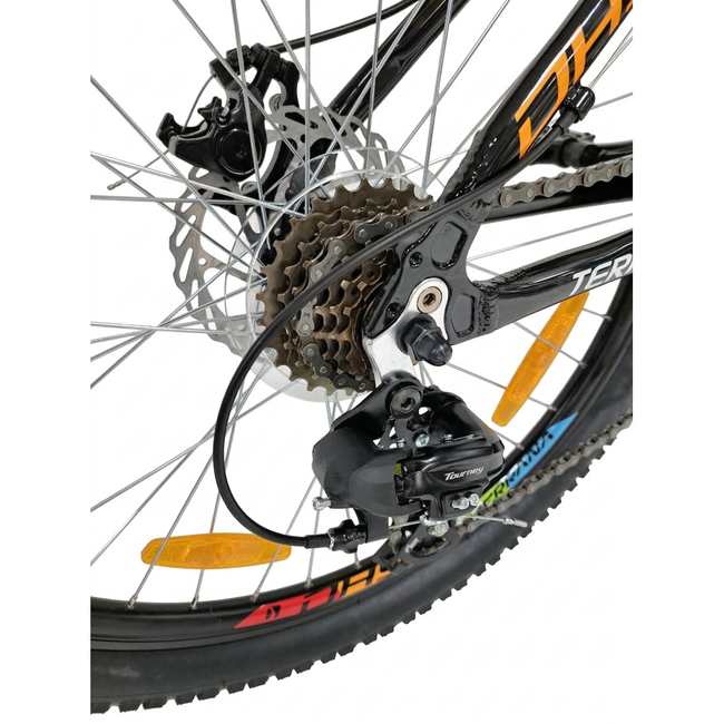 Bicicleta Copii Dhs Terrana 2423, model 2026 - 24 Inch, Portocaliu-Negru