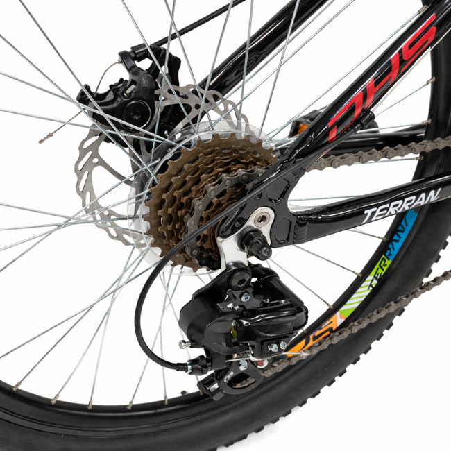 Bicicleta Copii Dhs Terrana 2423, model 2026 - 24 Inch, Rosu-Negru