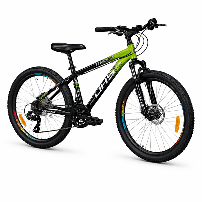 Bicicleta Copii Dhs Terrana 2423, model 2026 - 24 Inch, Verde-Negru