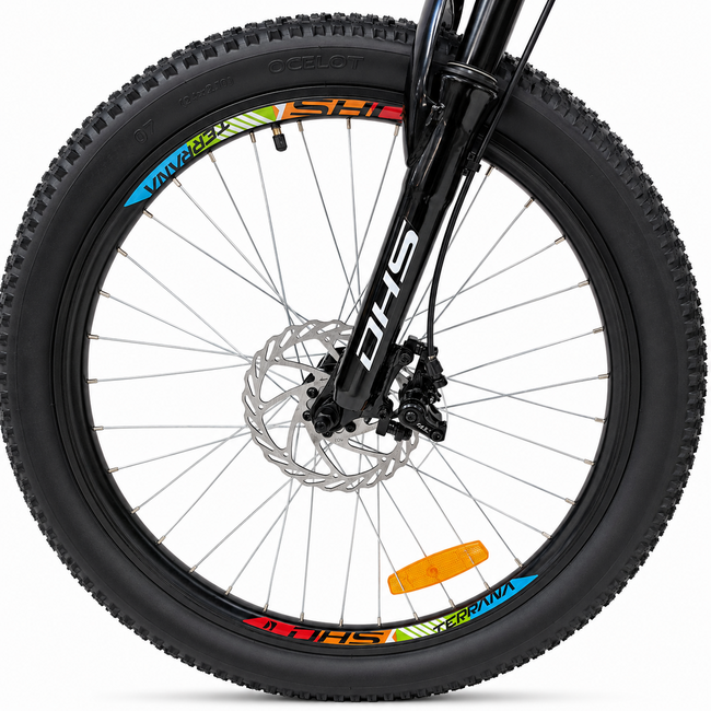 Bicicleta Copii Dhs Terrana 2423B, model 2026 - 24 Inch, Rosu-Negru