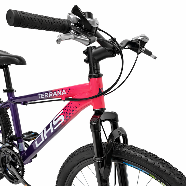 Bicicleta Copii Dhs Terrana 2423B, model 2026 - 24 Inch, Roz-Violet