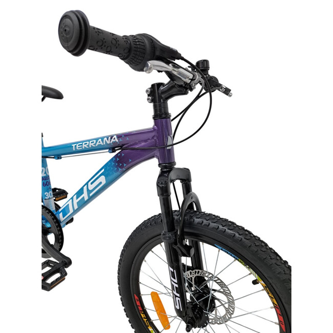 Bicicleta Copii Dhs Terrana 2023B, model 2026 - 20 Inch, Albastru-Violet