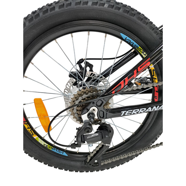 Bicicleta Copii Dhs Terrana 2023B, model 2026 - 20 Inch, Rosu-Negru