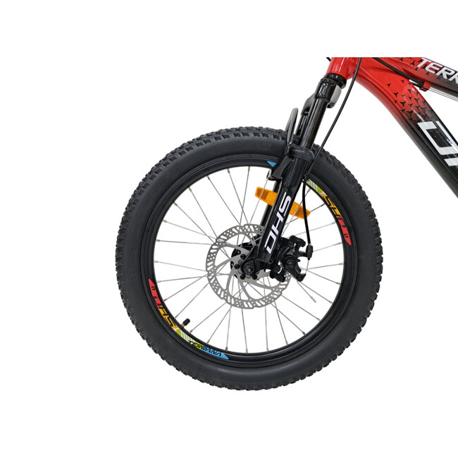 Bicicleta Copii Dhs Terrana 2023B, model 2026 - 20 Inch, Rosu-Negru