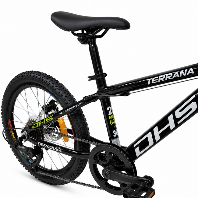 Bicicleta Copii Dhs Terrana 2023C, model 2026 - 20 Inch, Verde-Negru