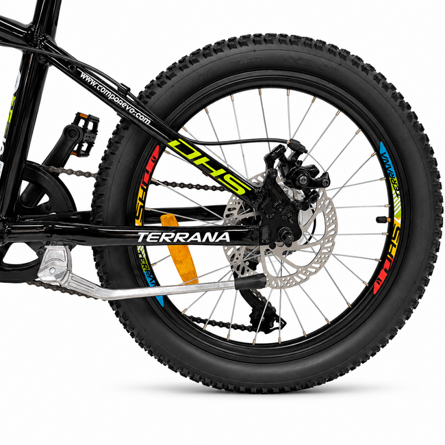 Bicicleta Copii Dhs Terrana 2023C, model 2026 - 20 Inch, Verde-Negru