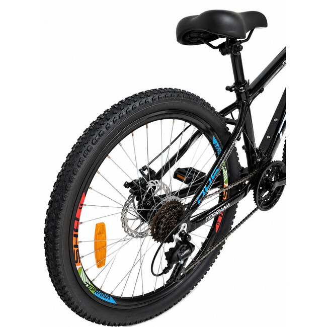 Bicicleta Copii Dhs Terrana 2423B, model 2026 - 24 Inch, Negru-Albastru