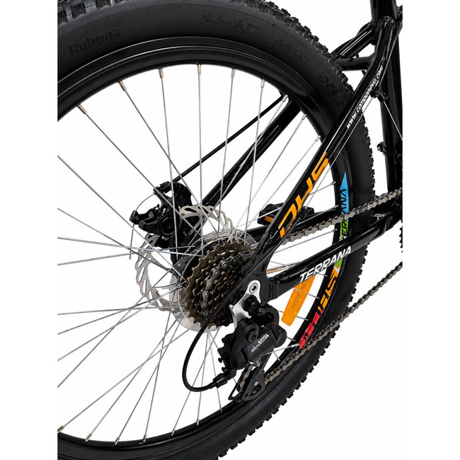 Bicicleta Copii Dhs Terrana 2423B, model 2026 - 24 Inch, Negru-Portocaliu