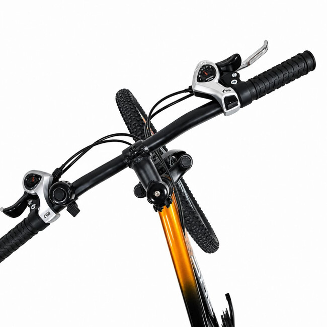 Bicicleta Copii Dhs Terrana 2423B, model 2026 - 24 Inch, Negru-Portocaliu