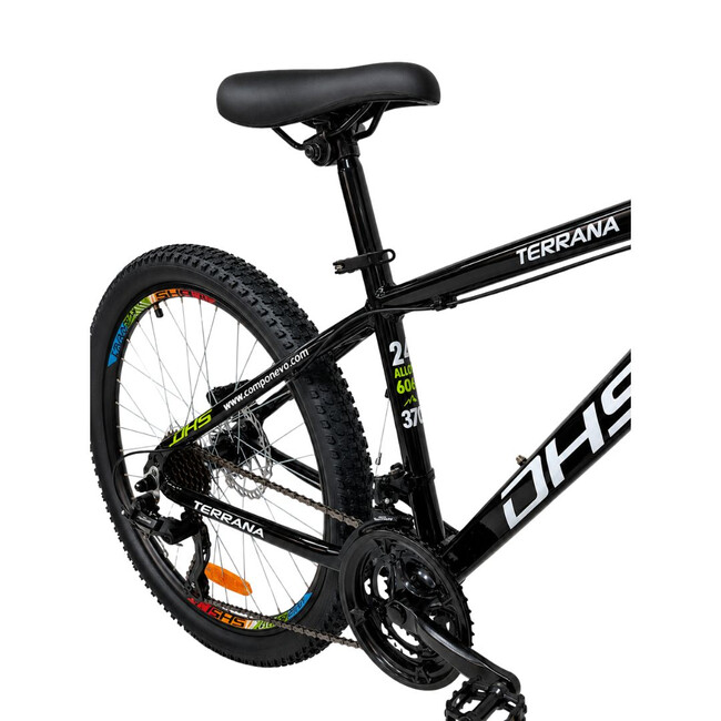 Bicicleta Copii Dhs Terrana 2423B, model 2026 - 24 Inch, Negru-Verde