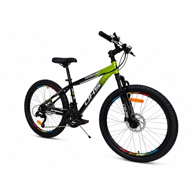 Bicicleta Copii Dhs Terrana 2423B, model 2026 - 24 Inch, Negru-Verde