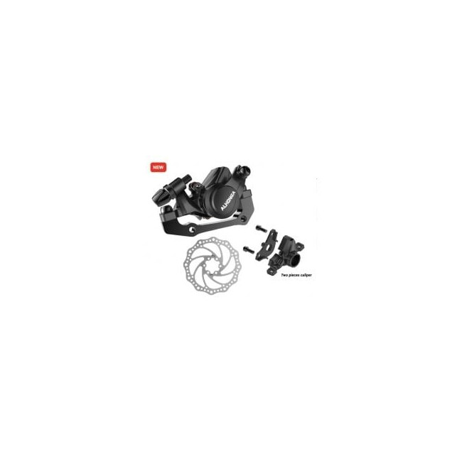 Frana spate pe disc HJ-MD16, adaptor IS, rotor 160 mm, accesorii incluse, negru